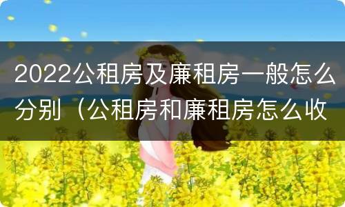 2022公租房及廉租房一般怎么分别（公租房和廉租房怎么收费）