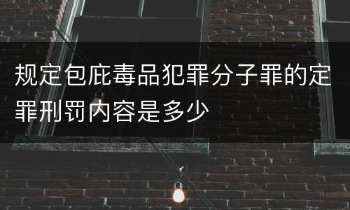 规定包庇毒品犯罪分子罪的定罪刑罚内容是多少