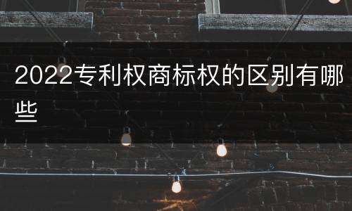 2022专利权商标权的区别有哪些