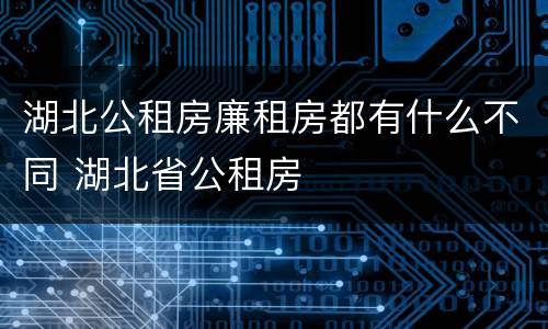 湖北公租房廉租房都有什么不同 湖北省公租房