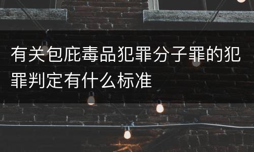 有关包庇毒品犯罪分子罪的犯罪判定有什么标准
