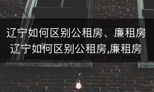 辽宁如何区别公租房、廉租房 辽宁如何区别公租房,廉租房和住宅
