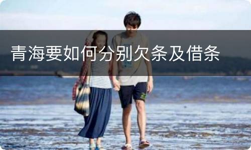 青海要如何分别欠条及借条