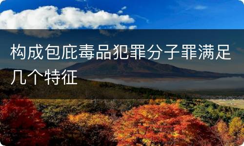 构成包庇毒品犯罪分子罪满足几个特征