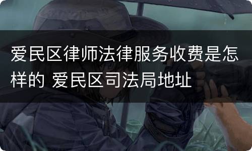 爱民区律师法律服务收费是怎样的 爱民区司法局地址