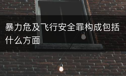暴力危及飞行安全罪构成包括什么方面