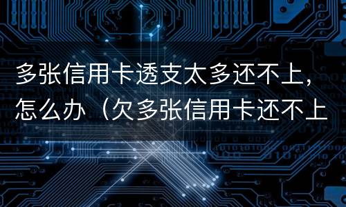 多张信用卡透支太多还不上，怎么办（欠多张信用卡还不上 法院会怎么判）