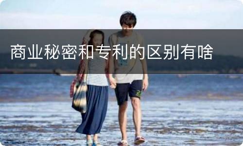 商业秘密和专利的区别有啥