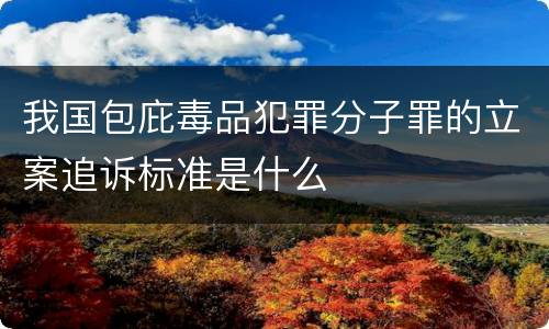 我国包庇毒品犯罪分子罪的立案追诉标准是什么