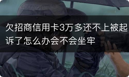 欠招商信用卡3万多还不上被起诉了怎么办会不会坐牢