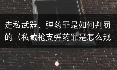 走私武器、弹药罪是如何判罚的（私藏枪支弹药罪是怎么规定的）