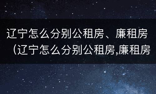 辽宁怎么分别公租房、廉租房（辽宁怎么分别公租房,廉租房和商品房）