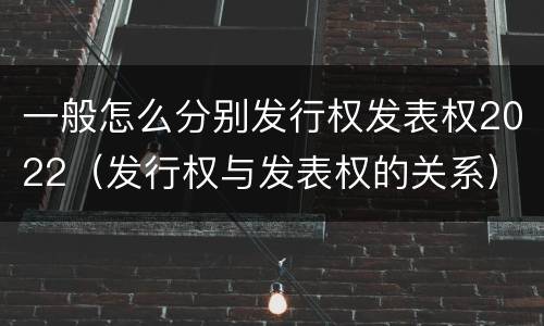 一般怎么分别发行权发表权2022（发行权与发表权的关系）