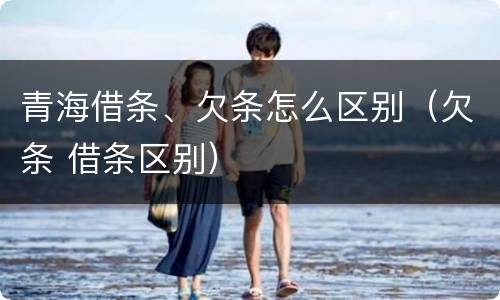 青海借条、欠条怎么区别（欠条 借条区别）