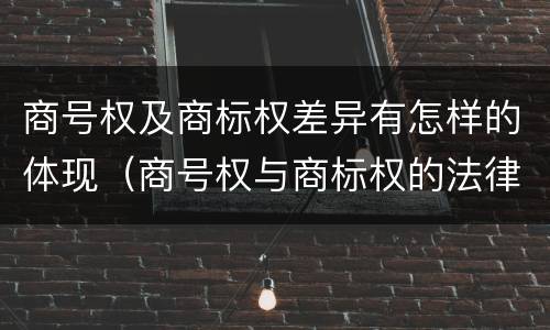 商号权及商标权差异有怎样的体现（商号权与商标权的法律冲突与解决）