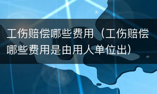 工伤赔偿哪些费用（工伤赔偿哪些费用是由用人单位出）