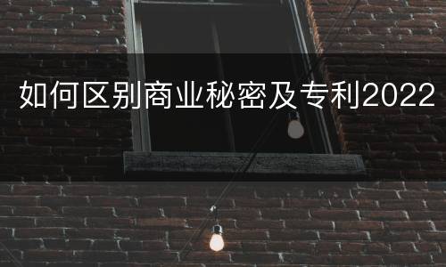 如何区别商业秘密及专利2022