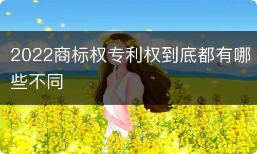 2022商标权专利权到底都有哪些不同