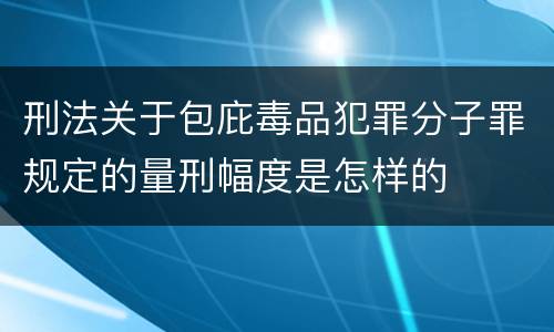 刑法关于包庇毒品犯罪分子罪规定的量刑幅度是怎样的