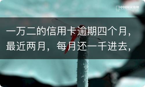 一万二的信用卡逾期四个月，最近两月，每月还一千进去，银行说要起诉，我该怎么办
