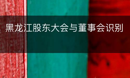 黑龙江股东大会与董事会识别