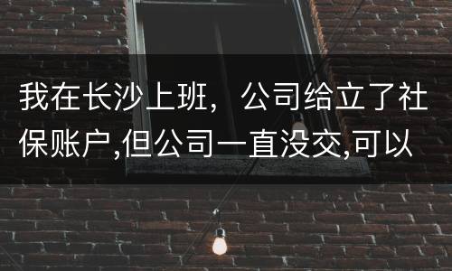 我在长沙上班，公司给立了社保账户,但公司一直没交,可以自己交吗
