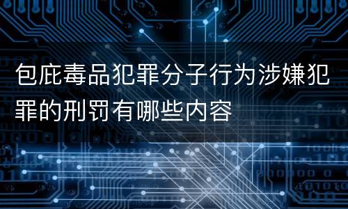 包庇毒品犯罪分子行为涉嫌犯罪的刑罚有哪些内容