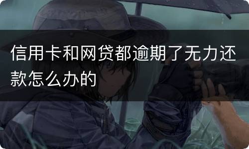 信用卡和网贷都逾期了无力还款怎么办的