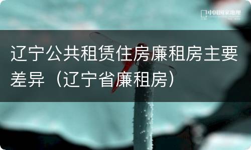 辽宁公共租赁住房廉租房主要差异（辽宁省廉租房）