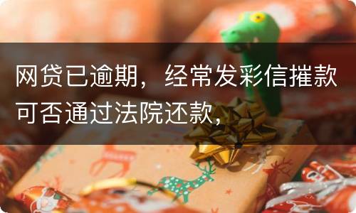 网贷已逾期，经常发彩信摧款可否通过法院还款，
