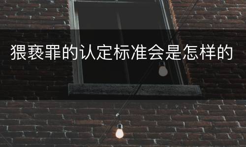 猥亵罪的认定标准会是怎样的