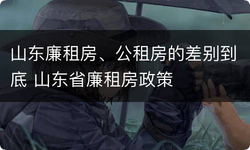 山东廉租房、公租房的差别到底 山东省廉租房政策
