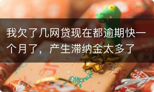 我欠了几网贷现在都逾期快一个月了，产生滞纳金太多了