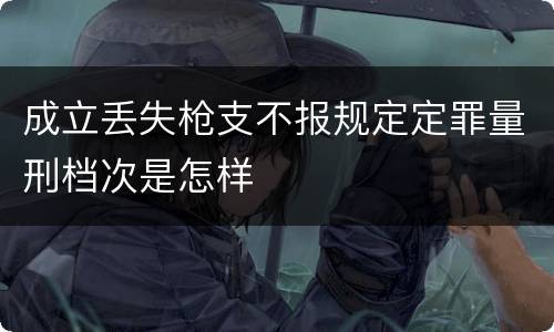 成立丢失枪支不报规定定罪量刑档次是怎样