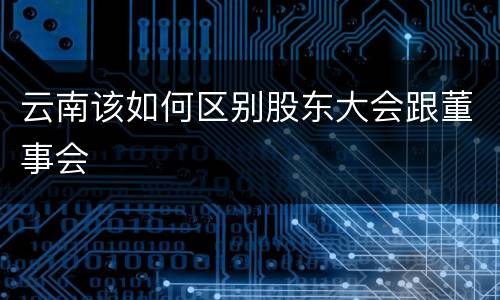 云南该如何区别股东大会跟董事会