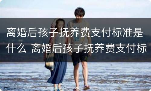 离婚后孩子抚养费支付标准是什么 离婚后孩子抚养费支付标准是什么意思