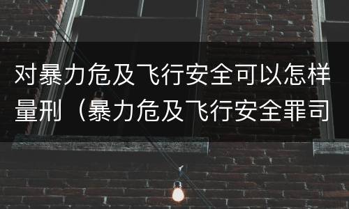 对暴力危及飞行安全可以怎样量刑（暴力危及飞行安全罪司法解释）