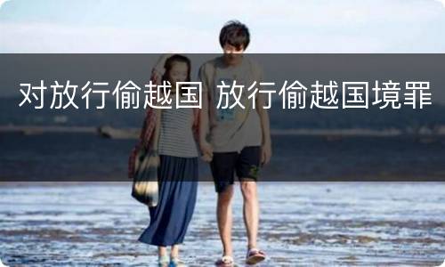 对放行偷越国 放行偷越国境罪