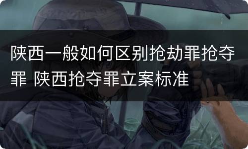 陕西一般如何区别抢劫罪抢夺罪 陕西抢夺罪立案标准