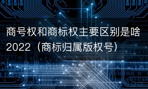商号权和商标权主要区别是啥2022（商标归属版权号）