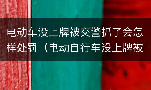 电动车没上牌被交警抓了会怎样处罚（电动自行车没上牌被交警抓了这样处罚）