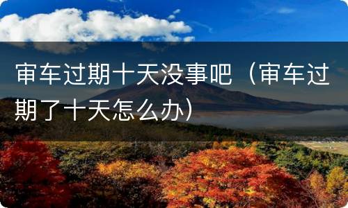 审车过期十天没事吧（审车过期了十天怎么办）