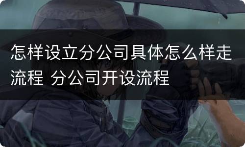 怎样设立分公司具体怎么样走流程 分公司开设流程