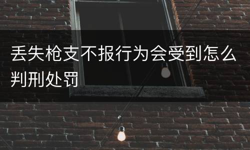 丢失枪支不报行为会受到怎么判刑处罚