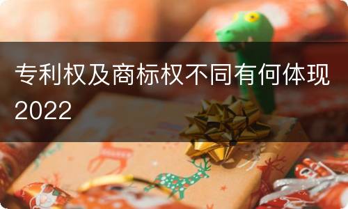 专利权及商标权不同有何体现2022