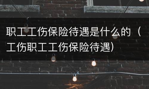 职工工伤保险待遇是什么的（工伤职工工伤保险待遇）