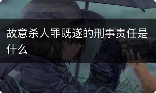故意杀人罪既遂的刑事责任是什么