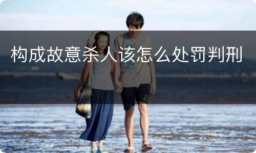 构成故意杀人该怎么处罚判刑