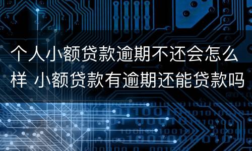 个人小额贷款逾期不还会怎么样 小额贷款有逾期还能贷款吗
