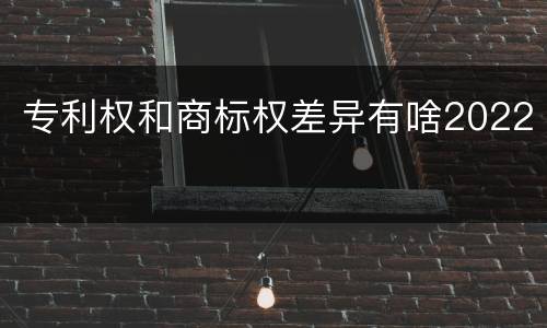 专利权和商标权差异有啥2022